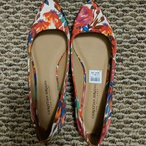 Floral Flats size 8  1/2